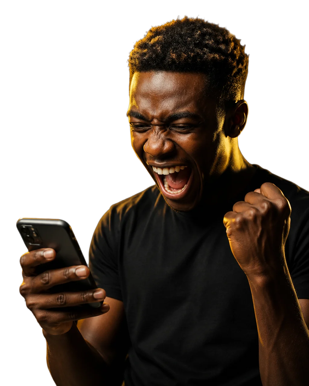 Parieur célébrant un pari gagné sur ExpertArena